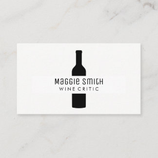 Tarjeta De Visita Logo de la botella de vino | Experto en vinos
