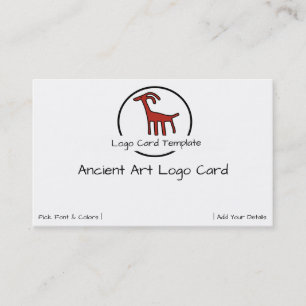 Tarjeta De Visita Logo de la cabra roja de los petroglifos