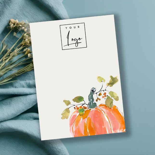 Tarjeta De Visita Logo De La Calabaza Del Otoño Que Conduce Al Colla (Subido por el creador)