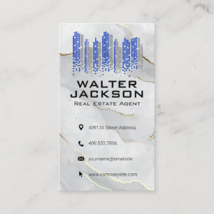 Tarjeta De Visita Logo de la ciudad   Mármol