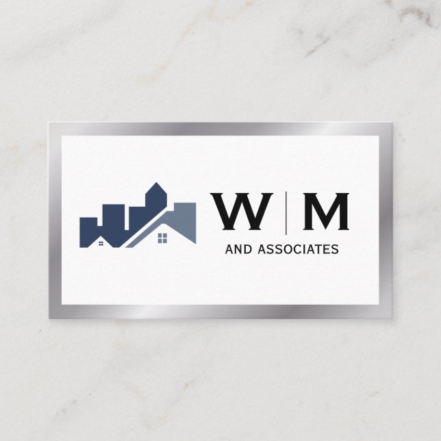 Tarjeta De Visita Logo de la construcción inmobiliaria (Anverso)