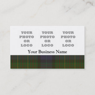 Tarjeta De Visita Logo de la empresa Green Scottish tartan plaid