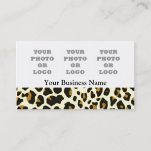 Tarjeta De Visita Logo de la imagen del patrón de moda Leopard