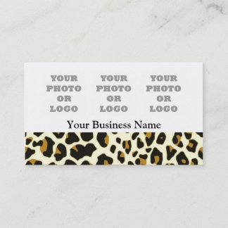 Tarjeta De Visita Logo de la imagen del patrón de moda Leopard