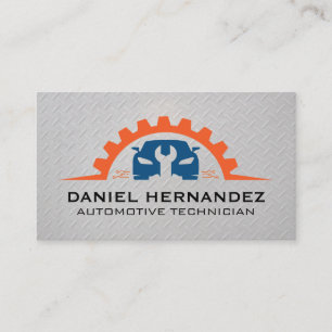 Tarjeta De Visita Logo de la llave mecánica automática   Mecánico