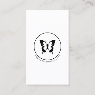 Tarjeta De Visita Logo de la mariposa negra