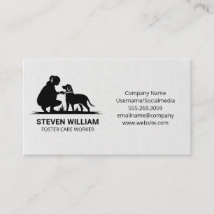 Tarjeta De Visita Logo de la mujer con perro