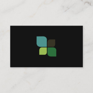 Tarjeta De Visita Logo de la naturaleza (negro azabache)