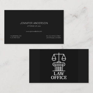 Tarjeta De Visita Logo de la Oficina de Derecho Elegante Abogados