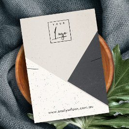 Tarjeta De Visita Logo de la pantalla del collar de cerámica blanca 