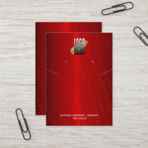 Tarjeta De Visita Logo de la pantalla del collar de la ganancia roja