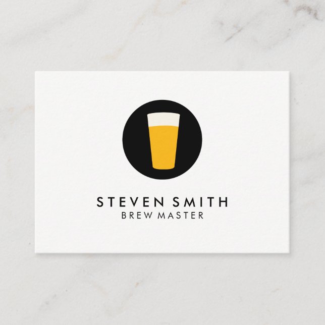 Tarjeta De Visita Logo de la pinta de cerveza (Anverso)