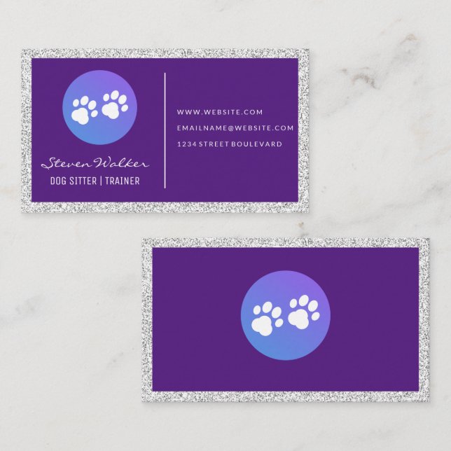 Tarjeta De Visita Logo de las pinturas de animales (Anverso / Reverso)
