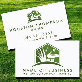Tarjeta De Visita Logo de Lawn Care Modern Paisaje Profesional