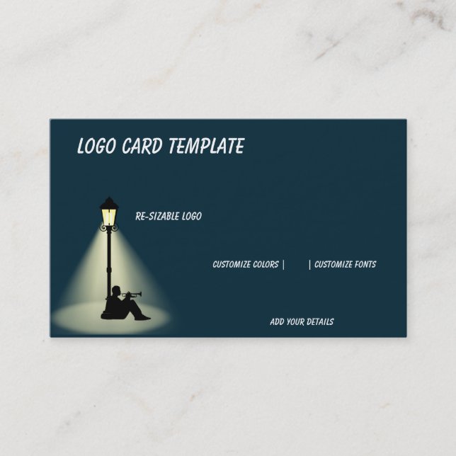 Tarjeta De Visita Logo de los Músicos de la Cuerno de Música (Anverso)