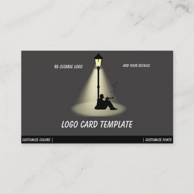 Tarjeta De Visita Logo de los Músicos de la Cuerno de Música (Anverso)