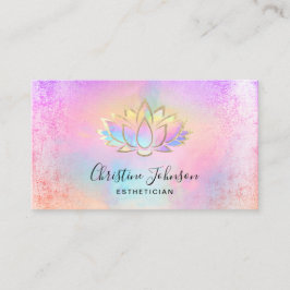Tarjeta De Visita logo de loto de diseño de fondo pastel
