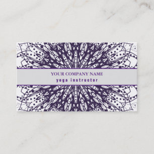 TARJETA DE VISITA LOGO DE MANDALA PERSONALIZADO INSTRUCTOR DE YOGA