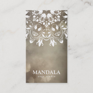 TARJETA DE VISITA LOGO DE MANDALA PERSONALIZADO INSTRUCTOR DE YOGA