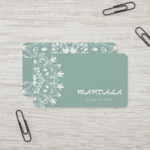 TARJETA DE VISITA LOGO DE MANDALA PERSONALIZADO INSTRUCTOR DE YOGA