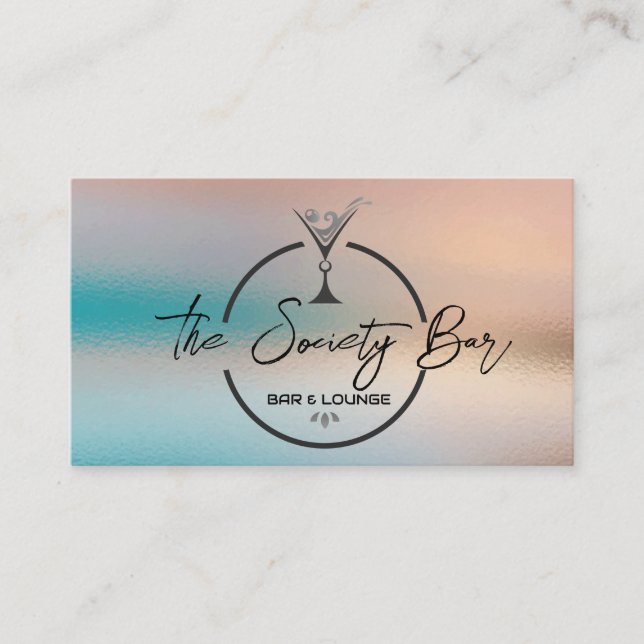 Tarjeta De Visita Logo de Martini | Bar Lounge (Anverso)