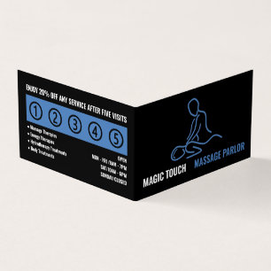 Tarjeta De Visita Logo de masaje, terapeuta de masaje, lealtad en sa