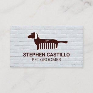 Tarjeta De Visita Logo de mascota Grooming