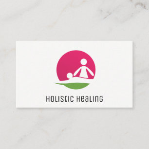 Tarjeta De Visita Logo de Medicina Holística   Masaje