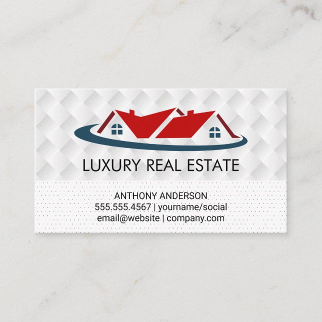 Tarjeta De Visita Logo de Mortgage House Real Estate (Anverso)