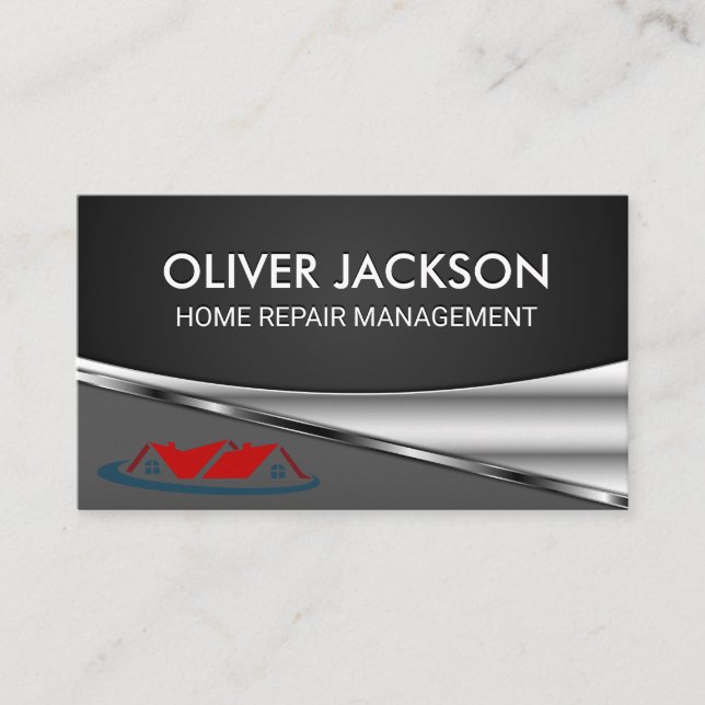 Tarjeta De Visita Logo de Mortgage House Real Estate (Anverso)