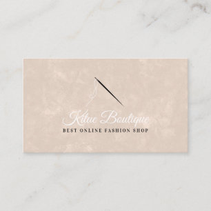 Tarjeta De Visita Logo de Needle And Threads Sastra Costurera Sastre