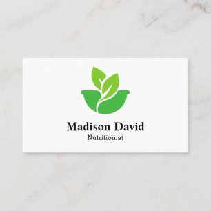 Tarjeta De Visita Logo de Nutritionist Dietitian Personalizado healt