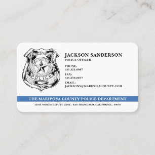 Tarjeta De Visita Logo de Oficial de Policía del Departamento de Pol