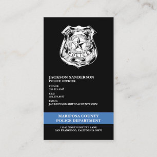 Tarjeta De Visita Logo de Oficial de Policía del Departamento de Pol