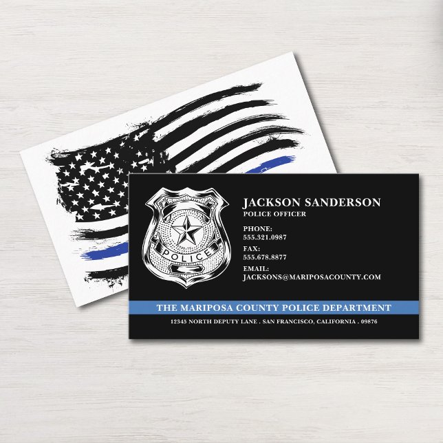 Tarjeta De Visita Logo de Oficial de Policía del Departamento de Pol (Police Department Law Enforcement Officer Logo Business Card)