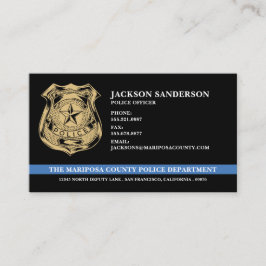 Tarjeta De Visita Logo de Oficial de Policía del Departamento de Pol