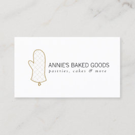 Tarjeta De Visita Logo de Oven Mitt para panadería y productos al ho