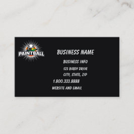 Tarjeta De Visita Logo de Paintball Juego Reproductor de Pop Art Grá