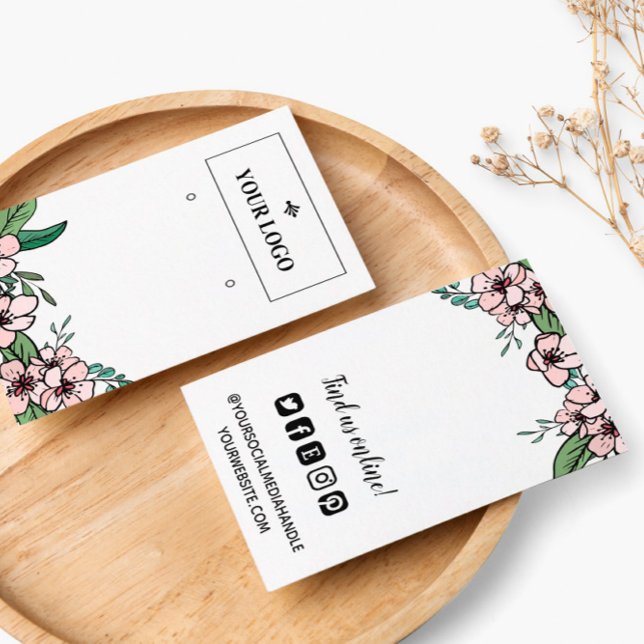 Tarjeta De Visita Logo de Peach Blossom Pantalla de Ganancia de Medi (Subido por el creador)