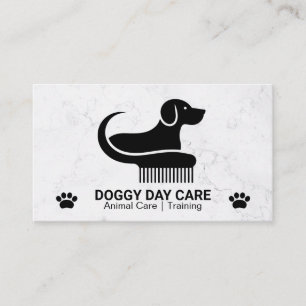 Tarjeta De Visita Logo de peine para perros   Pata