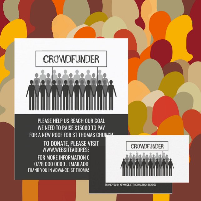 Tarjeta De Visita Logo de People, crowdfunder, crowdfunding (Subido por el creador)