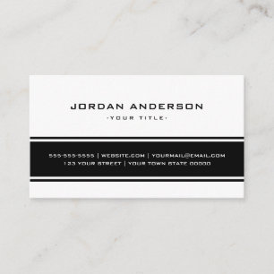 Tarjeta De Visita Logo de personalizado profesional en blanco y negr