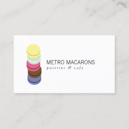 Tarjeta De Visita LOGO DE PIEDRA DE MACARON FRANCÉS para panadería, 