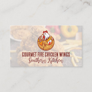 Tarjeta De Visita Logo de Pollo y Peppers   Pollo frito