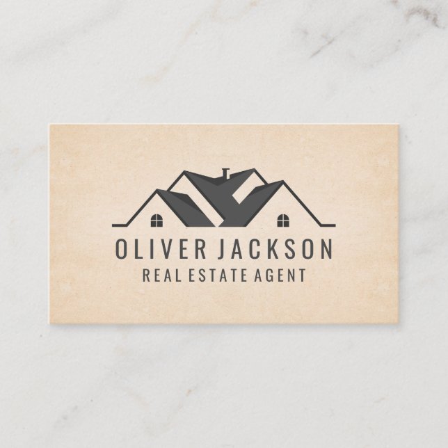 Tarjeta De Visita Logo de Property House Real Estate (Anverso)