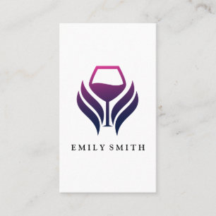Tarjeta De Visita Logo de Purple Wine   Moderno