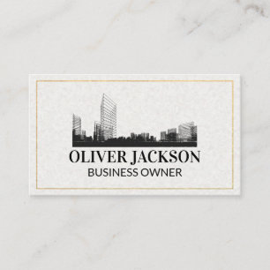 Tarjeta De Visita Logo de Real Estate   Esquemas de construcción