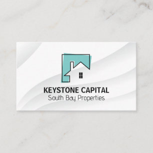 Tarjeta De Visita Logo de Real Estate Home Line Art