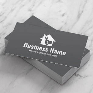 Tarjeta De Visita Logo de reparación de casas profesional de hombre 