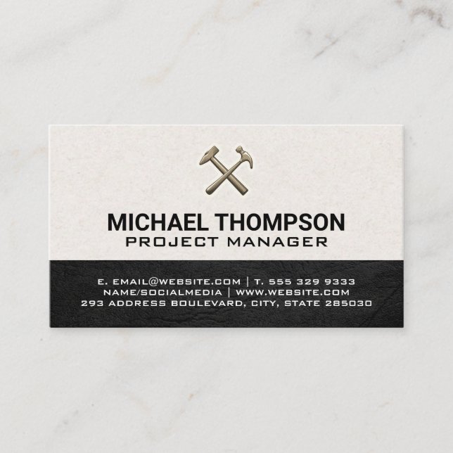 Tarjeta De Visita Logo de Retro Hammers (Anverso)